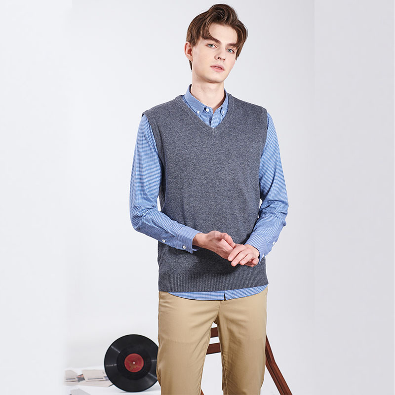 Men's Merino Wool Ribbed Cardigan